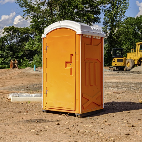 how often are the portable restrooms cleaned and serviced during a rental period in Seatonville Illinois